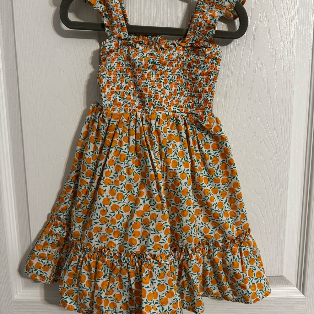 Floral Orange Crewcuts Kids Dress (2T)
